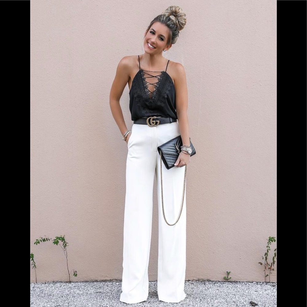Abeline lace up cami